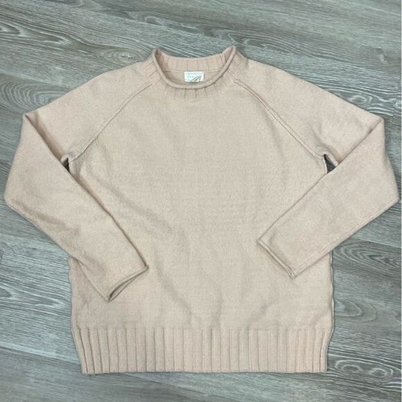 CASLON Light Peach Pink Mockneck Knit Sweater Classic Fit - Picture 1 of 6